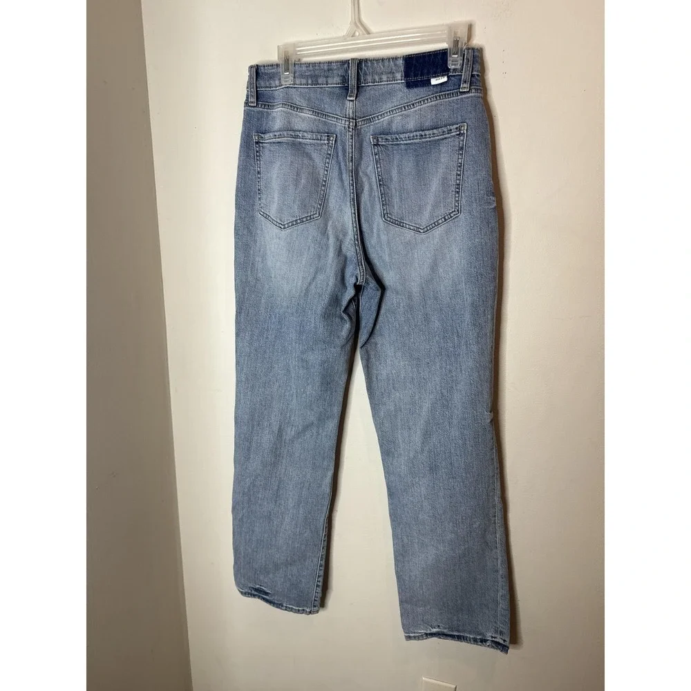 DAZE Tough Love Jeans Womens 29‎ Light Wash High Rise Straight Distressed Denim